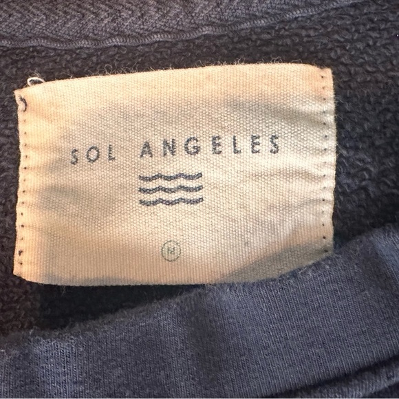 Sol Angeles Aprés Sweatshirt Navy Size M - Picture 6 of 6